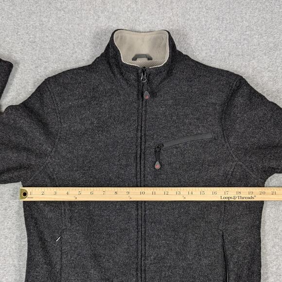 Woolrich Jacket Womens Small 100% Wool Full Zip Dark Gray Onyx Heather Gorpcore - Picture 11 of 14